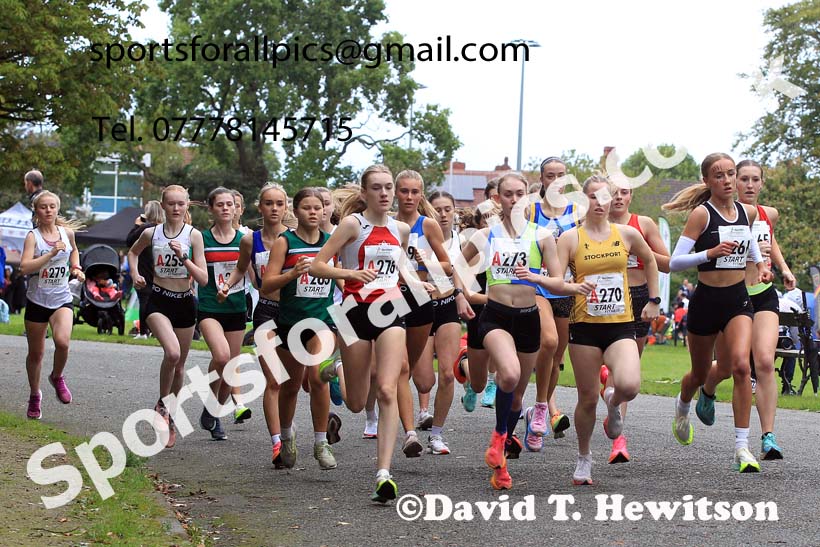 Womens under-17s 2023 Northern 6 and 4 Stage Relays and Youngsters, Birkenhead Park, Wirral.  Photo: David T. Hewitson/Sports for All Pics